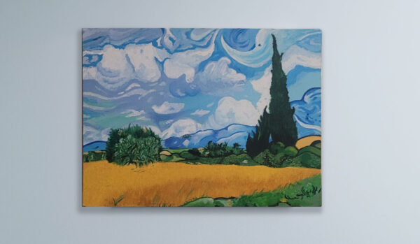 Wheat Field with Cypresses